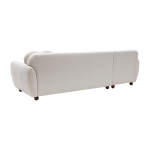 Canap� d'angle gauche en tissu blanc 273x93x86cm eddy - home design