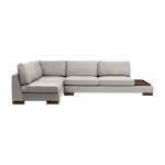 Canap� d'angle gauche en tissu gris 193x313x97cm tulip corner - home design