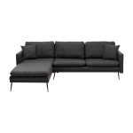 Canap� d'angle gauche en tissu gris 245x180x43cm reya - home design