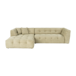 Canap� d'angle gauche en tissu vert 100x300x72cm cady - home design