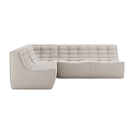 Canap� d'angle modulable en tissu beige - ethnicraft