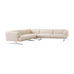 Canap� d'angle en tissu cifrado 221 et pieds en aluminium poli 280cm inland av41 - &tradition