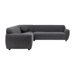 Canap� d'angle en tissu gris fonc� 280x93x86cm eddy - home design