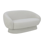 Canap� arrondi en polyester blanc 160 cm ted - bloomingville