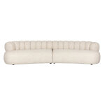 Canap� arrondi en tissu beige 4, 5 places duvane - dutchbone