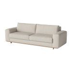 Canap� convertible 3 places tissu revi ivoire en mati�res recycl�es et ch�ne huil� guest - bolia