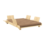 Canap� convertible avec 4 dossiers, tables d'appoints, matelas mocca social sofa bed - karup design