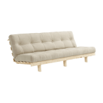 Canap� convertible en bois de pin et matelas beige 100x190cm lean - karup design