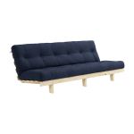 Canap� convertible en bois de pin et matelas bleu marine 100x190cm lean - karup design