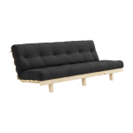 Canap� convertible en bois de pin et matelas gris fonc� 100x190cm lean - karup design