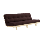Canap� convertible en bois de pin et matelas marron 100x190cm lean - karup design