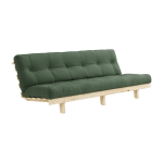 Canap� convertible en bois de pin et matelas vert olive 100x190cm lean - karup design