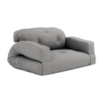 Canap� convertible en coton gris 140x122x70cm hippo - karup design