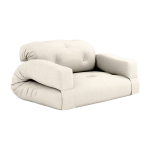 Canap� convertible en coton et lin 140x122x70cm hippo - karup design
