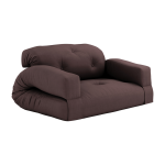 Canap� convertible en coton marron 140x122x70cm hippo - karup design