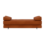 Canap� convertible pieds m�tal noir et corduroy orange 160 - 200cm sigmund indu - innovation living