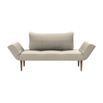 Canap� convertible pieds styletto fonc� et boucl� beige 70 - 200cm zeal - innovation living