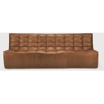 Canap� en cuir marron 210x91x76cm - ethicraft