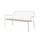 Canap� de jardin avec dossier et accoudoirs en acier ivoire thorvald sc110 - &tradition