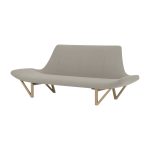 Canap� en laine et ch�ne gris pagode - audo