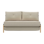 Canap� - lit 2 places blanc sable et pieds en ch�ne cubed 2 - innovation living