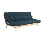 Canap� - lit en pin clair et coton bleu p�trole 196x105x90cm folk - karup design