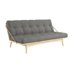 Canap� - lit en pin clair et coton gris 196x105x90cm folk - karup design