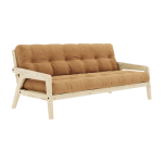 Canap� - lit en pin clair et tissu marron fudge grab - karup design