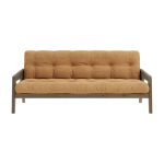 Canap� - lit en pin fonc� et velours c�tel� marron fudge grab - karup design
