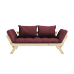 Canap� - lit en pin massif avec accoudoirs et matelas bordeaux 75x200cm bebop - karup design