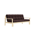 Canap� - lit en pin massif avec accoudoirs et matelas en coton marron 130x190cm unwind - karup design ...