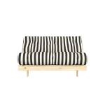 Canap� - lit en pin massif avec matelas ray� blanc et noir 140x200cm raw roots - karup design