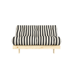 Canap� - lit en pin massif avec matelas ray� blanc et noir 140x200cm raw roots - karup design