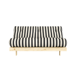 Canap� - lit en pin massif avec matelas ray� blanc et noir 160x200cm raw roots - karup design
