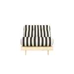 Canap� - lit en pin massif avec matelas ray� blanc et noir 90x200cm raw roots - karup design