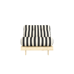 Canap� - lit en pin massif avec matelas ray� blanc et noir 90x200cm raw roots - karup design