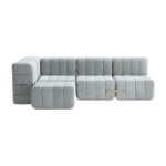 Canap� modulable d'angle en velours barcelone bleu clair 238x170x68cm curt - ambivalenz
