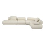 Canap� modulable c�t� droit en tissu beige 7, 5 places rembrandt - zuiver