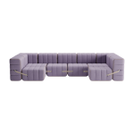 Canap� modulable forme u en tissu dama lilas 340x170x68cm curt - ambivalenz