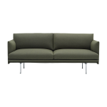 Canap� en mousse et pieds d'aluminium poli brun 2 places outline - muuto