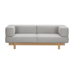 Canap� en plaqu� ch�ne gris deux places alchimiste - emko