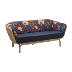 Canap� rotin et cannage idris et bleu mood 190cm b�a - orchid edition