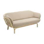 Canap� rotin en tissu beige brema 190cm b�a simple - orchid edition