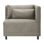 Canap� section d'angle hdhazel night gris / marron - house doctor