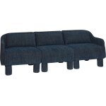 Canap� en tissu bleu fonc� 224x83xh74 elegance - h�bsch