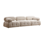 Canap� en tissu effet bouclette cr�me 288x95x75cm bubble 3 seater - home design