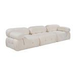 Canap� en tissu effet bouclette cr�me 288x95x75cm bubble 3 seater v2 - home design
