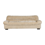 Canap� en velours beige 214x102, 5x78cm douglas - dutchbone