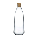 Carafe d'eau transparente avec bouchon de li�ge rhythm - nude glass