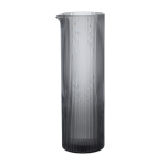 Carafe � eau en verre gris fum� 8, 4x25, 5cm ripple - ferm living